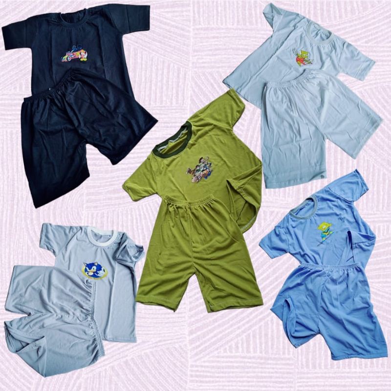 PAKET USAHA SETELAN ANAK / SETELAN ANAK KATUN COMBED / SETELAN ANAK LAKI LAKI / BAJU ANAK COWOK MURA
