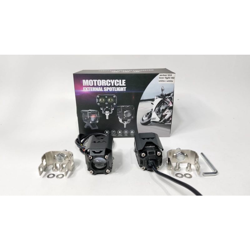 Lampu kabut,lampu tembak Aeslux S18 LED Laser  Putih kuning