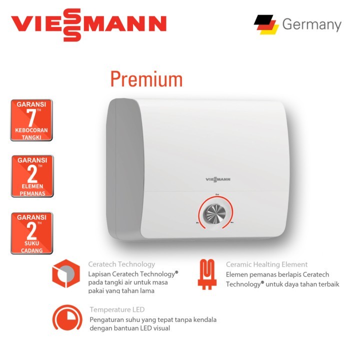 TERBAIK WATER HEATER VIESSMANN LISTRIK 15L 350W VITOWELL COMFORT P1