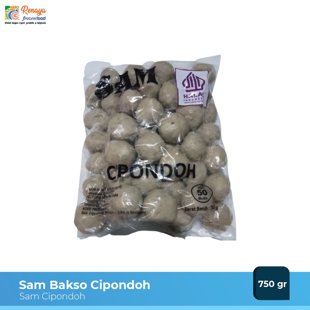 

Baso Sapi SAM Cipondoh 750 gram isi 50 pcs - Renaya.Frozen