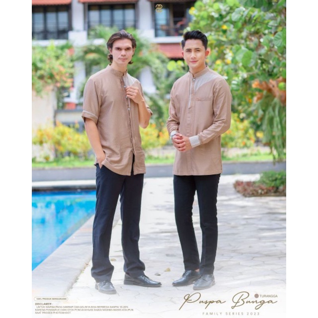 OPEN PO Sarimbit 2023 Koko Puspa Bunga by Puan Family Set Baju Muslim Couple Keluarga Seragam Lebara