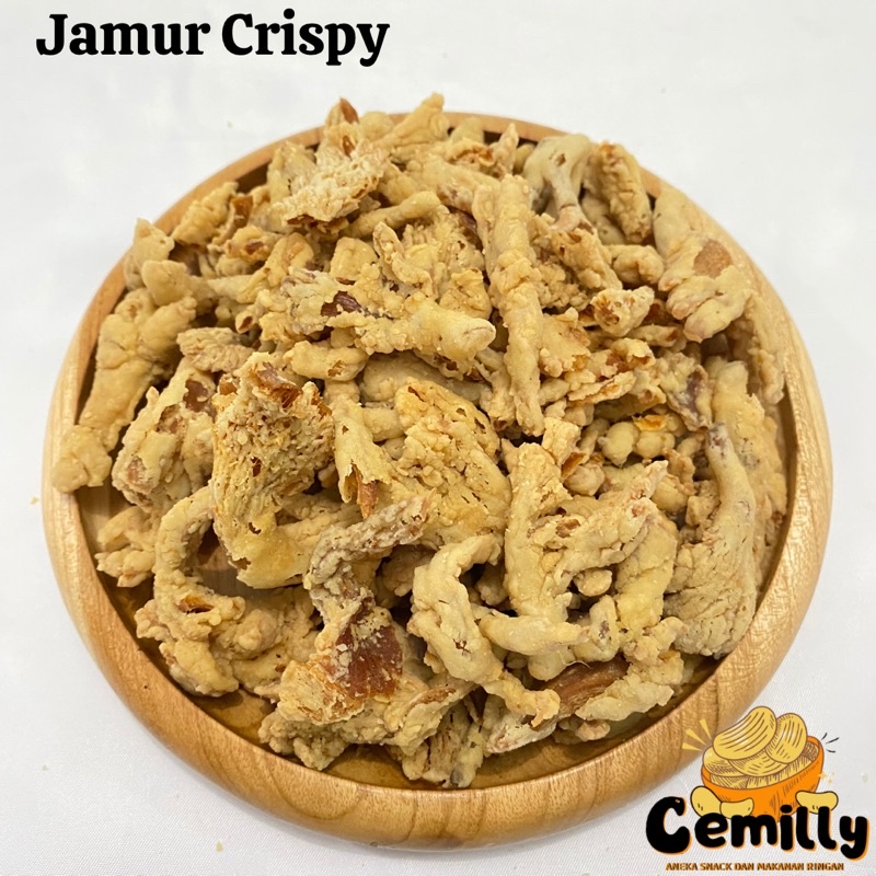 

[CEMILLY] 1Kg/500gr Kripik JAMUR Crispy Cemilan Snack Kiloan