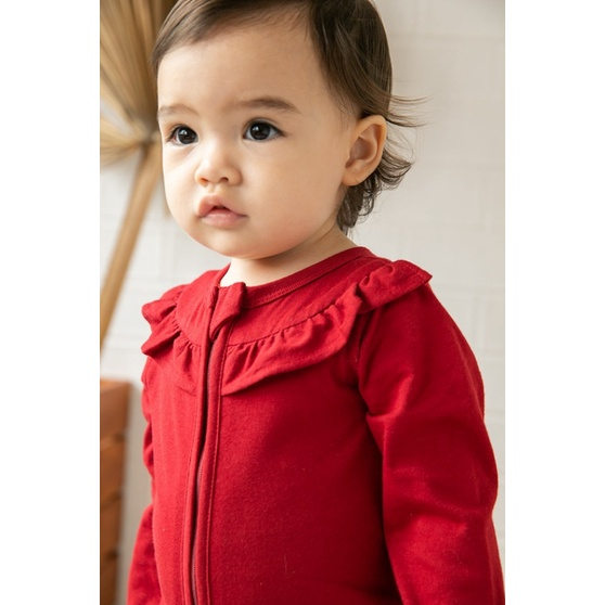 KOTTONVILLE NARA SLEESPUIT JUMPER PANJANG RUFFLE ANAK PEREMPUAN ESSENTIAL 0 - 24 BULAN