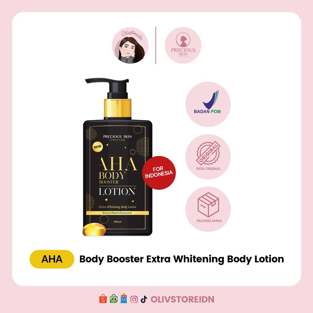 Precious Skin Thailand AHA Body Booster Extra Whitening Body Lotion 250ml / AHA Lotion SPF 50+ / Ori