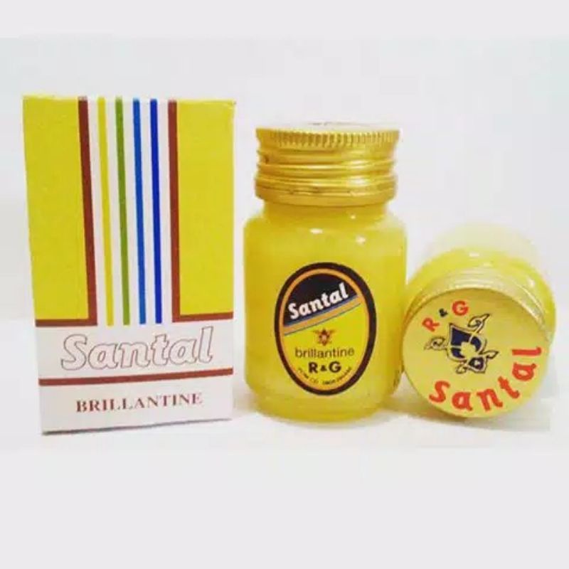SANTAL Brillantine ORIGINAL R&G Pomade rambut / minyak rambut SANTALIA klasik jadul 50gr