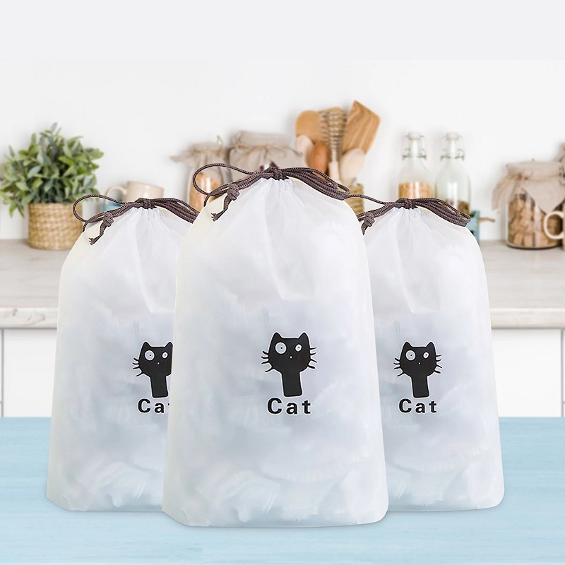 Kantong Plastik Serut/ Plastik Pouch Kucing/kantong plastik serut EVA Matte Cat