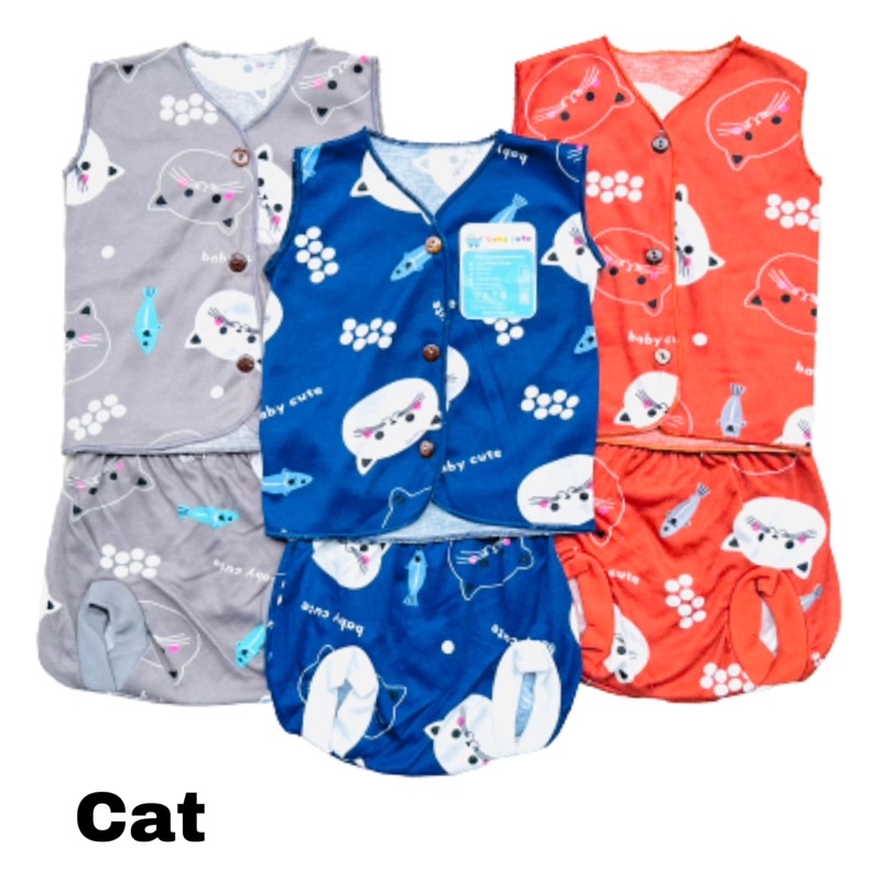 Stelan Kutung  baju celana bayi newborn/baru lahir Seri Motif per 3 stel Babycute SNI promo 8.8