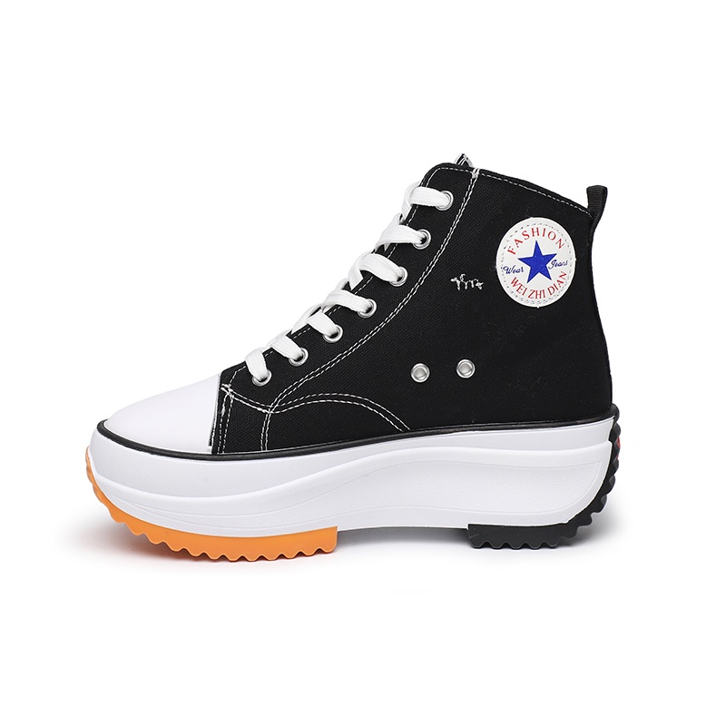 [GROSIR][COD] SEVEN_DAY SEPATU SNEAKERS WANITA KOREA IMPORT SPORT SHOES FQ-88 HITAM