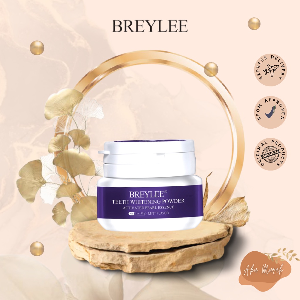 ✨ AKU MURAH ✨ BREYLEE Kecil 30g Teeth Whitening Powder Mencerahkan Gigi 30gr [KECIL] BPOM