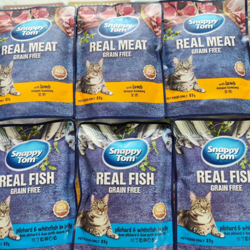 Snappy tom pouch 85gr - Snappy tom - makanan kucing