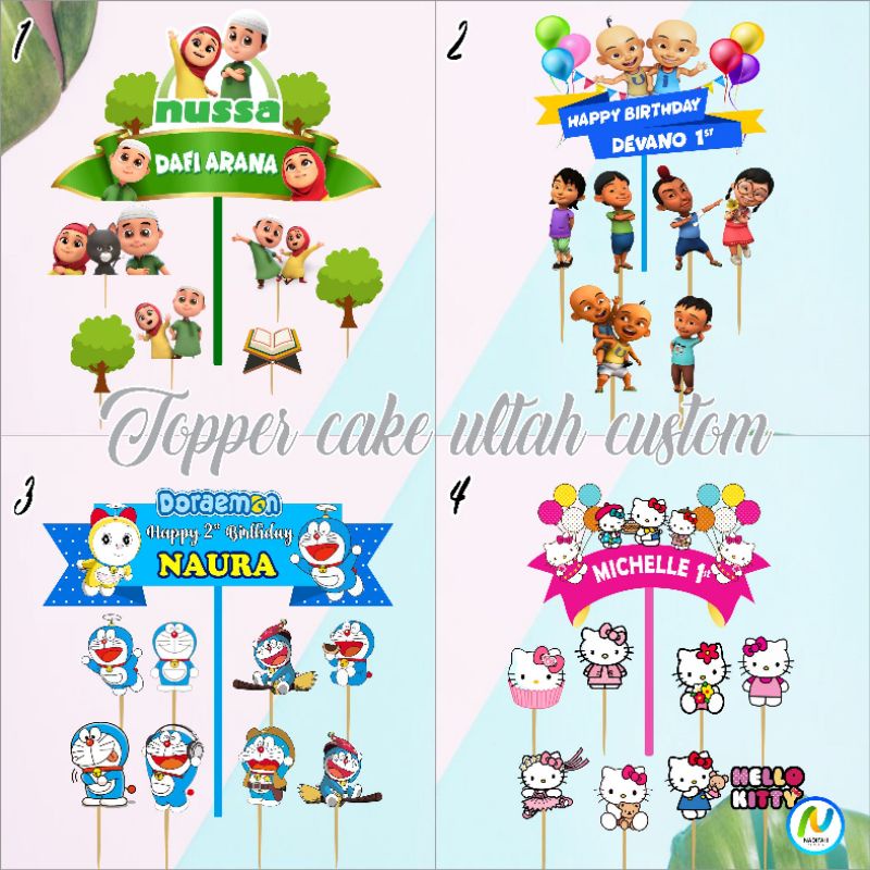 Topper cake karakter custom bebas request