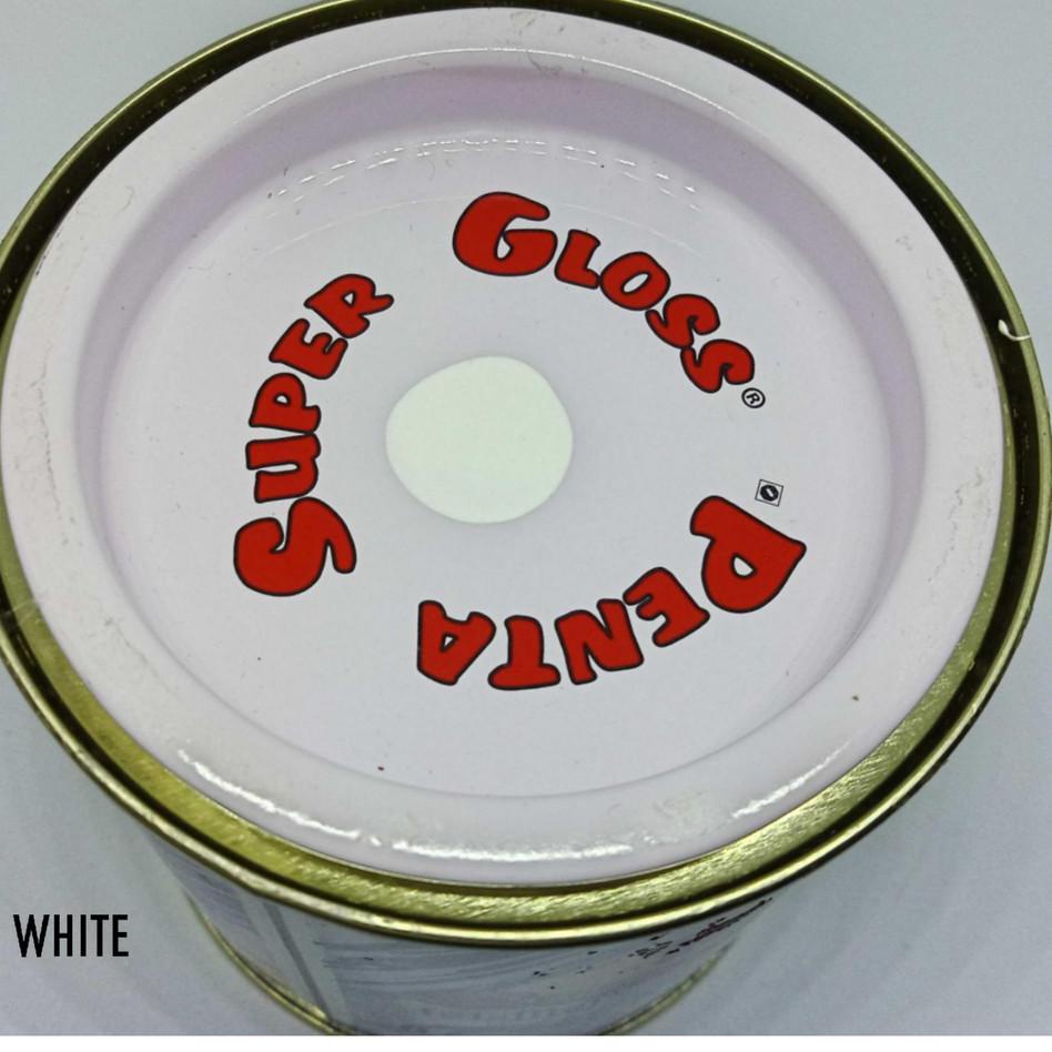 Ready Terkini Cat Penta PUTIH 200 gram - cat penta putih - cat motor putih - penta gloss putih - cat