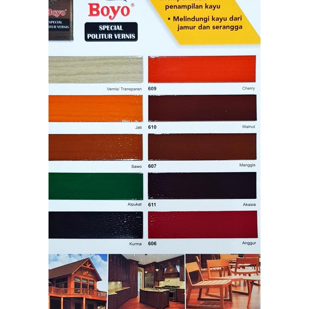 BOYO VERNIS POLITUR 1 LTR / AVIAN BRANDS/ PLITUR - JATI