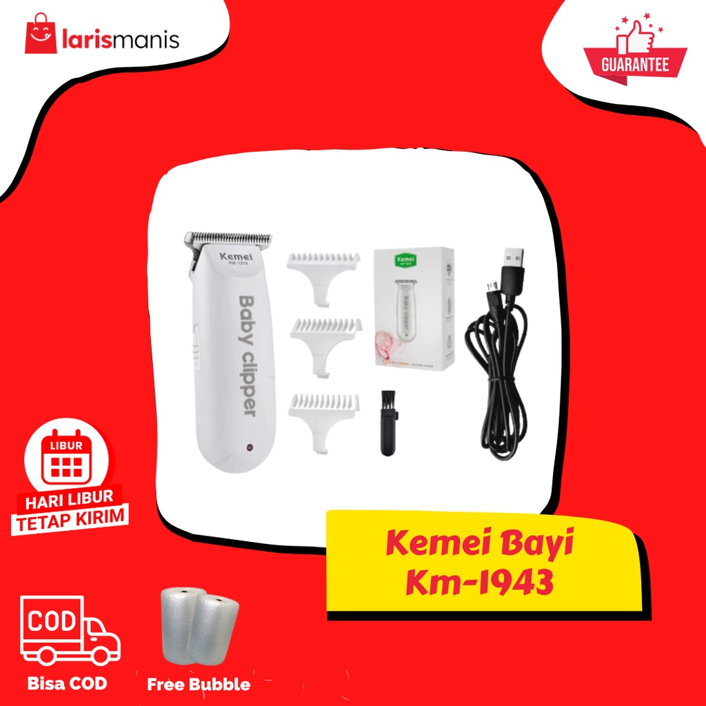 Biutte.co Kemei Alat Cukur Rambut Bayi Elektrik Baby Clipper Shaver Trimmer Alat Mesin Pencukur Rambut Bayi Cukuran Bayi Cukuran Anak Tidak Berisik Pencukur Rambut Bayi Tanpa Suara