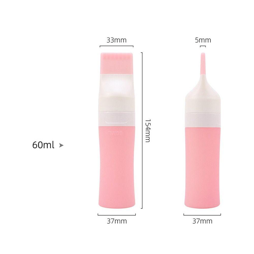 [Elegan] Botol Dispensing Silikon Berpori 1PC Warna Warni Food Grade Portable Toner Isi Ulang Sampo Rangement Travel Storage Kosmetik Wadah Kosong