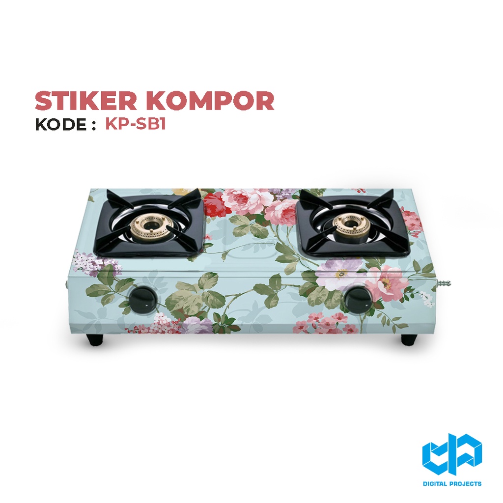 Stiker Premium Kompor Kitchen Set Shabbychic 1 Tungku 2 Tungku bisa  tulisan motif - KP-SB