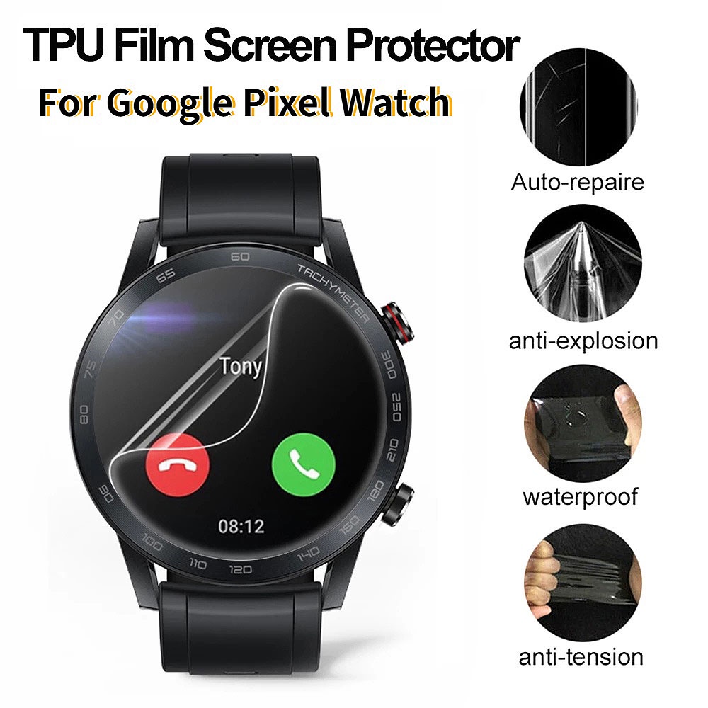 Pelindung Layar Smart Watch Google Pixel HD Transparan Anti Gores / Sidik Jari