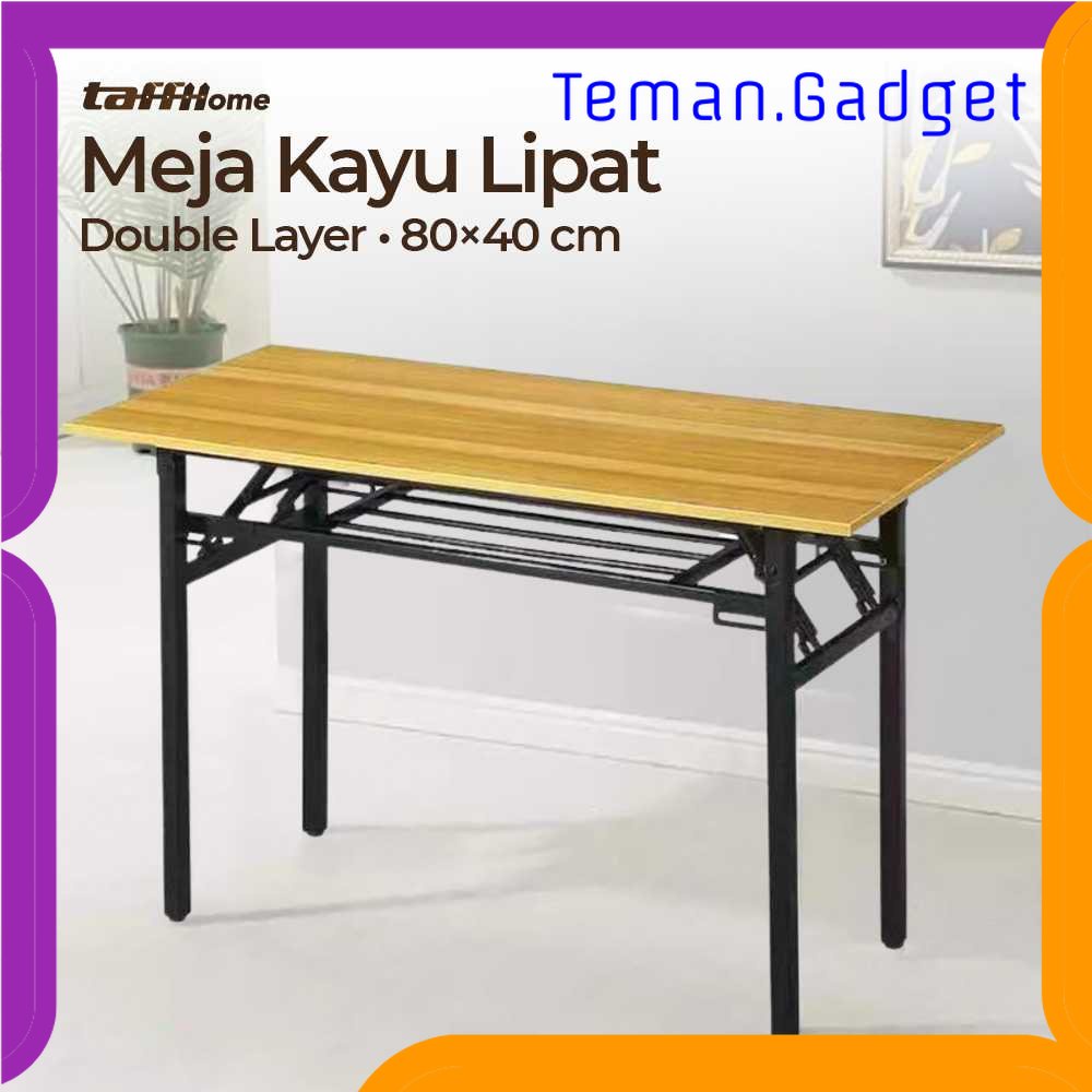 TG - AE TaffHOME Meja Kayu Belajar Laptop Lipat Foldable 80x40CM - DN03/DN04