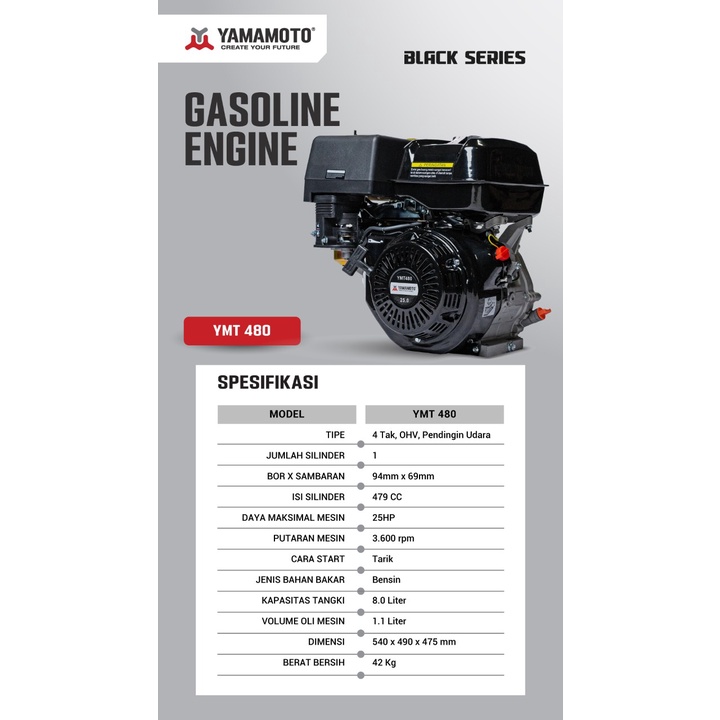 Mesin Penggerak Bensin  Serbaguna Atau Gasoline Engine Gx 480 Yamamoto Putaran Cepat Manual Dan Elek