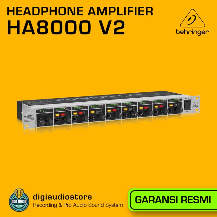 Headphone Amplifier 8 Channel Behringer Powerplay Ha 8000 V2 - Amp #Original