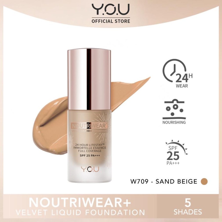 Y.O.U NUTRIWEAR + VELVET LIQUID FOUNDATION SPF 25 PA+++ - 20ml