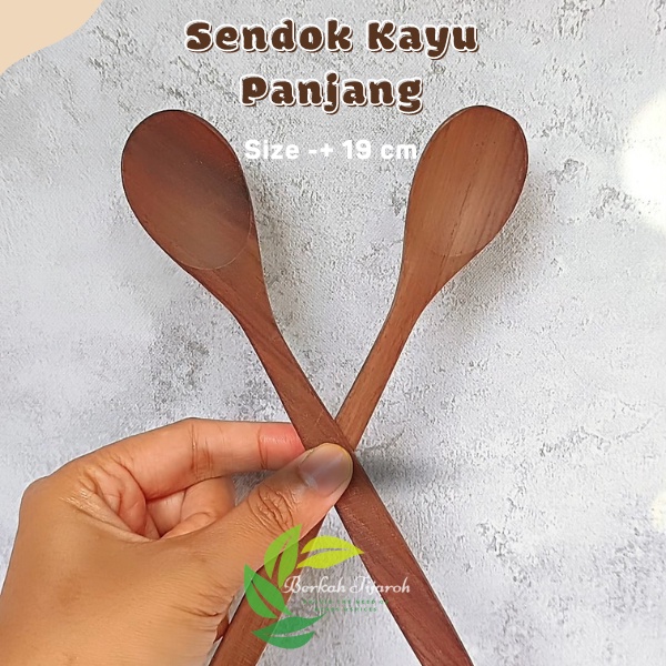 Sendok Kayu Panjang / Sendok Jus Panjang Pengaduk Minuman