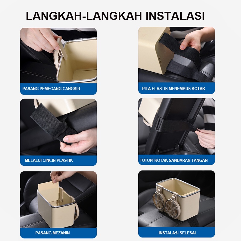 Kotak Penyimpanan Tisu Dengan Cup Holder Untuk Interior Mobil Serbaguna Kotak Penyimpanan Botol Minum Kotak Tisu Untuk Sandaran Tangan Mobil Dengan 2 Cup Holder Tissue Storage Box Mobil