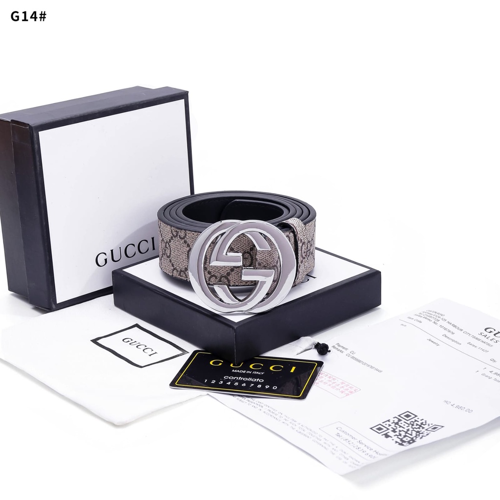 GC GG  Belt Leather Silver Hardware G12 G13 G14