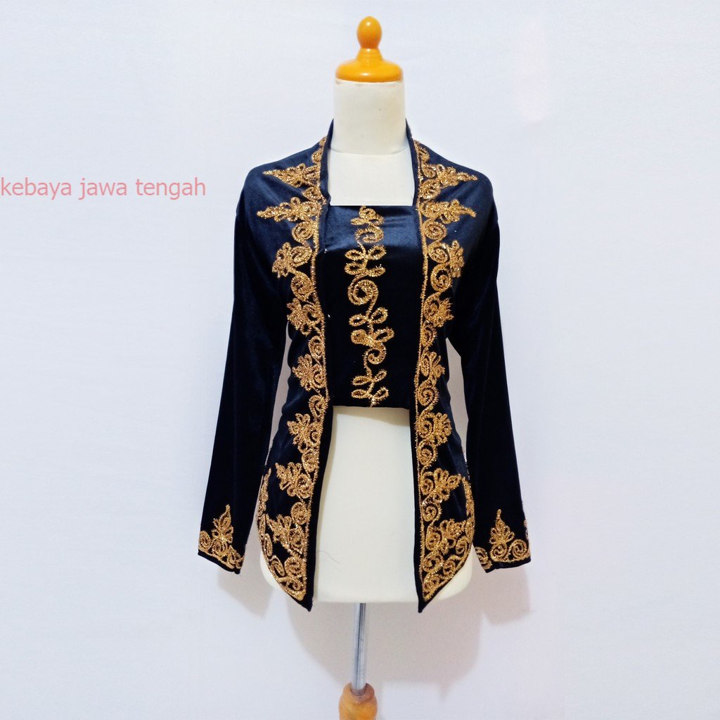 Bludru Kutubaru Kelabang MURAH HITAM Kebaya Bludru
