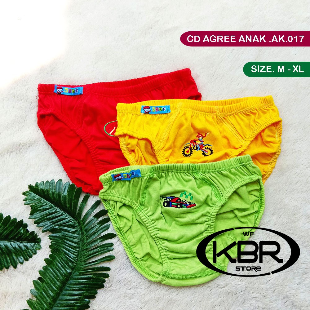 { 3 Pcs }Celana Dalam Anak Pria Agree Kids AK 17 / Cd agree kids AK 20 wf store