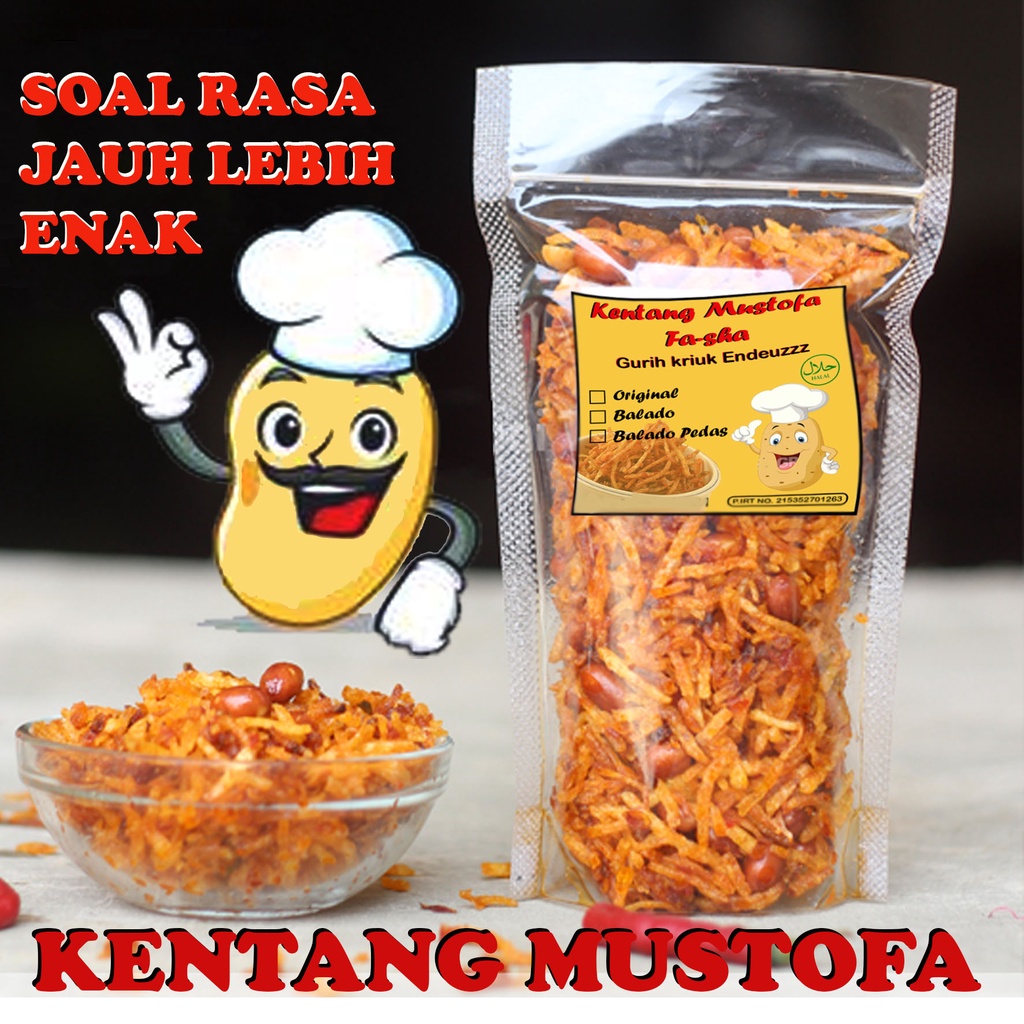 

TERLARIS!!! Kentang Mustofa Kering 100 Gram Teras Snack Halal Enak Pedas Gurih