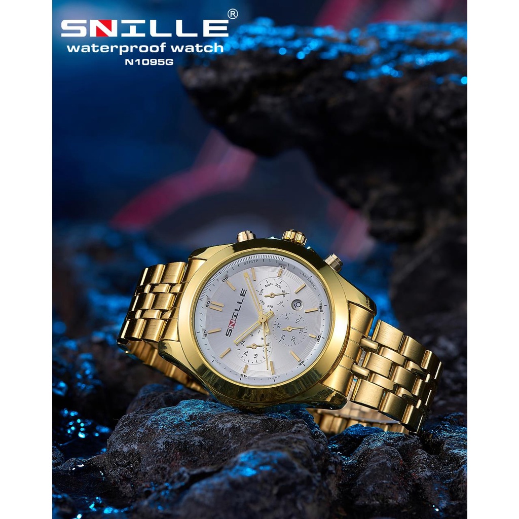 Snille Jam Tangan Rantai Pria Wanita Unisex Original Asli Anti Air Waterproof 1095