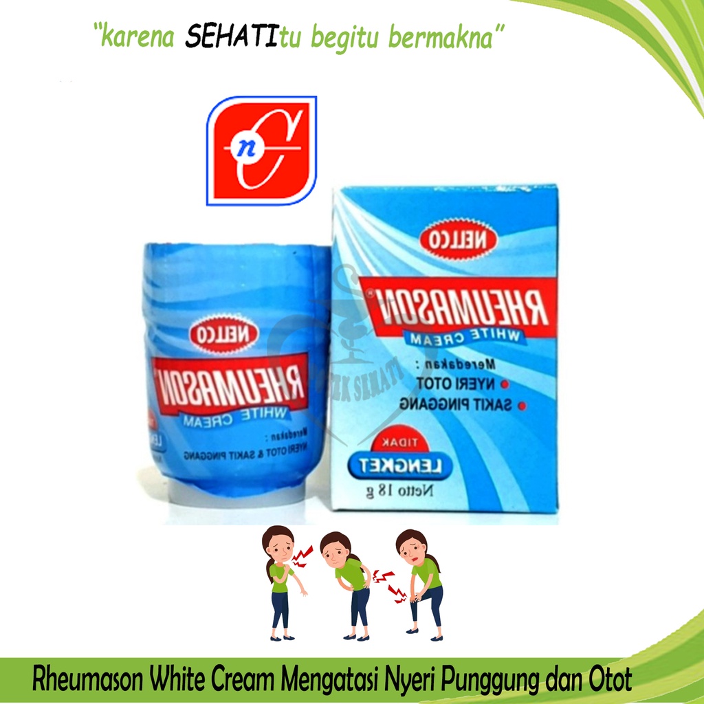 Rheumason White Cream - Pereda Nyeri Otot, Sakit Pinggang Dan Keseleo