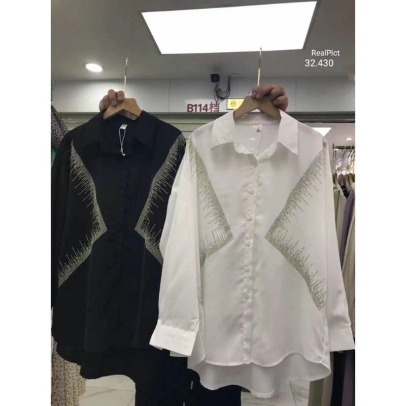 KEMEJA SYAHIRA MOTIF SAYAP IMPORT TERBARU
