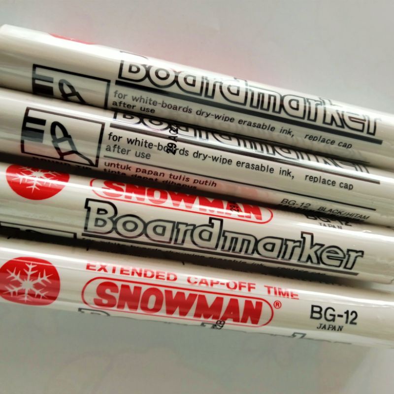 

Snowman white board marker spidol papan tulis bisa dihapus WARNA HITAM