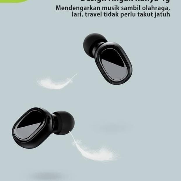 Earphone Robot TWS Wireless Airbuds T20 Headset Bluetooth - Hitam