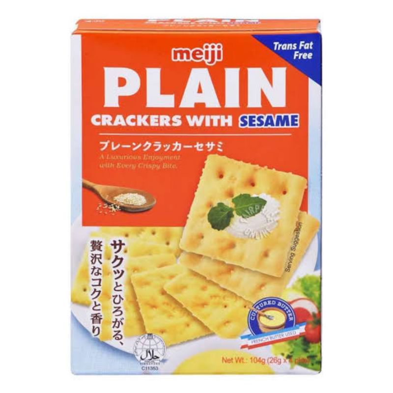 

Meiji plain Crackers with sesame 104gr