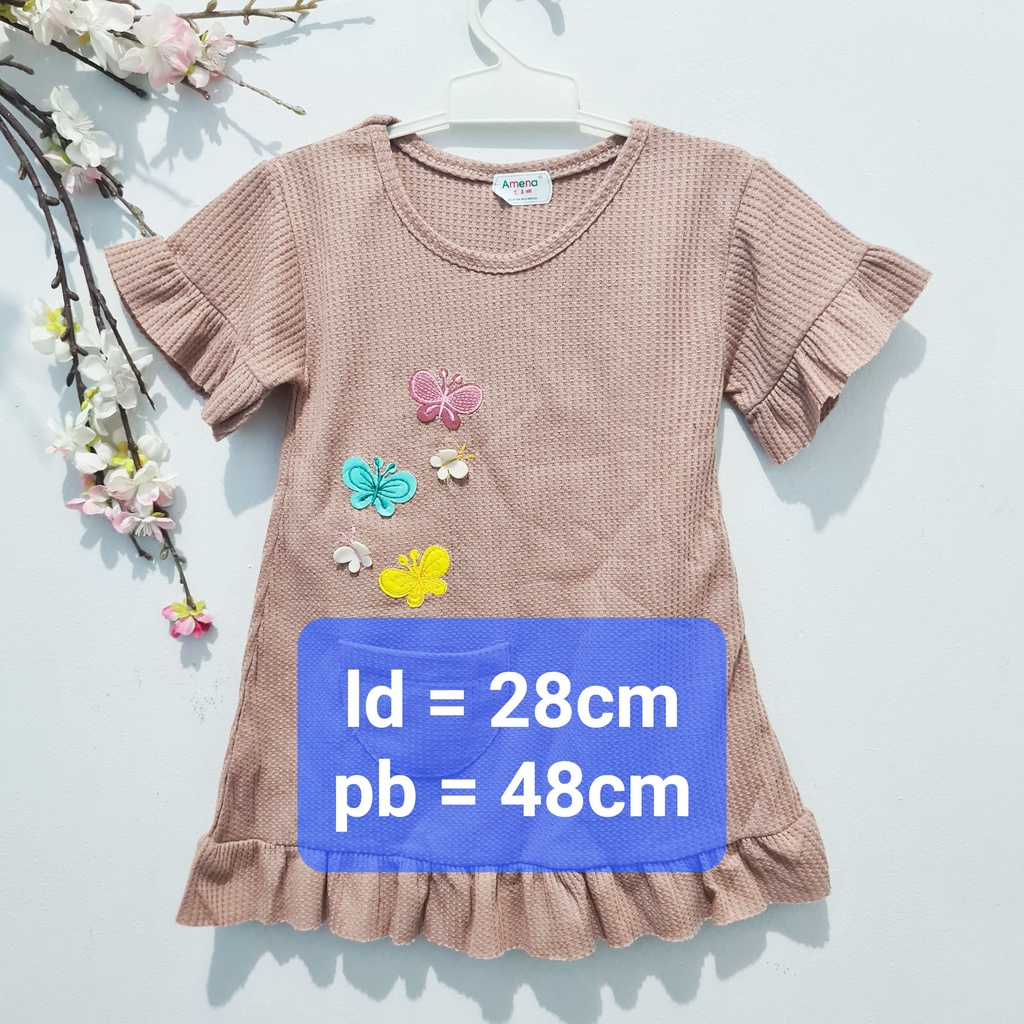 [MK-012] 2in1 Fashion Baby Girl (0 - 6 bulan) Dress Tutu Anak Bermotif