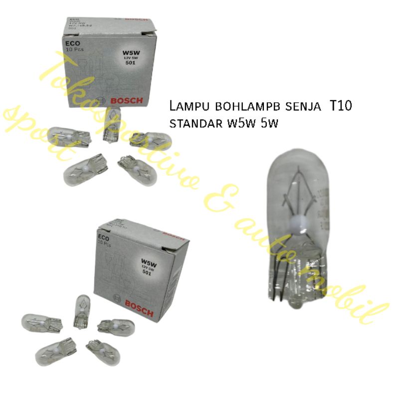 LAMPU BOHLAMP SENJA T10 W5W 12V 5W W2 BOSCH MOBIL MOTOR