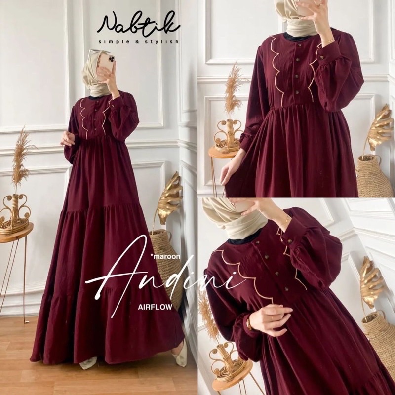 ANDINI BORDIR DRESS MAXY CRINGKEL AIRFLOW