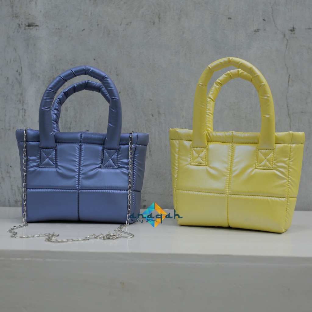 Puffy Bag Hologram Tas Selempang Wanita Tote Bag