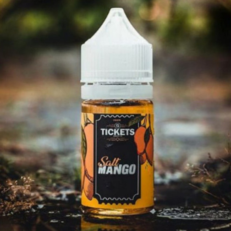 NEW &amp; AUTHEN LIQUID TICKETS MANGO SALT NICOTINE 30ML 35MG BY EJM