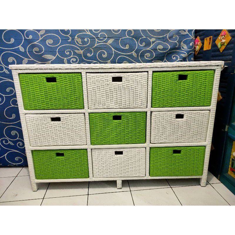 Buffet Rotan Sintetis 9 Laci