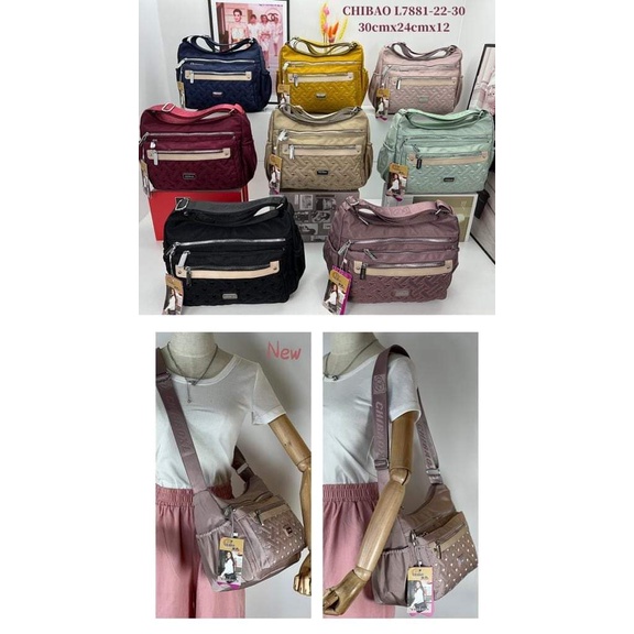 Tas Slempang Chibao L7881-22 Bahan kanvas Size 30x12x24 cm. Tas Wanita Tas Chibao Selempang wanita Import BEST SELLER TERBARU BISA BAYAR DITEMPAT.!!!!