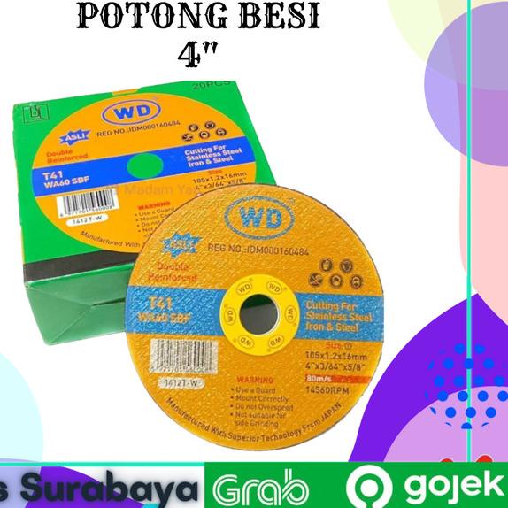1 kotak isi 20 potong wd besi mata gerinda potong wd isi 20 pcs Ori