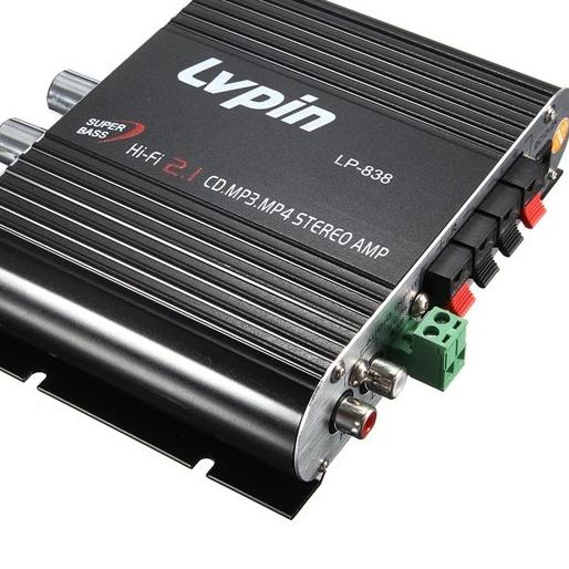 Mini HiFi Stereo Amplifier Treble Bass Booster 12V--LVPIN