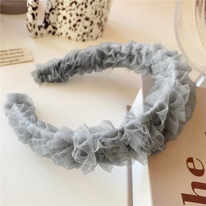 Bando Korea Bandana Lebar Anti Slip Wanita Import Aksesoris Rambut Bando Rambut Lace Kriwil Angel Sweet Korea Style