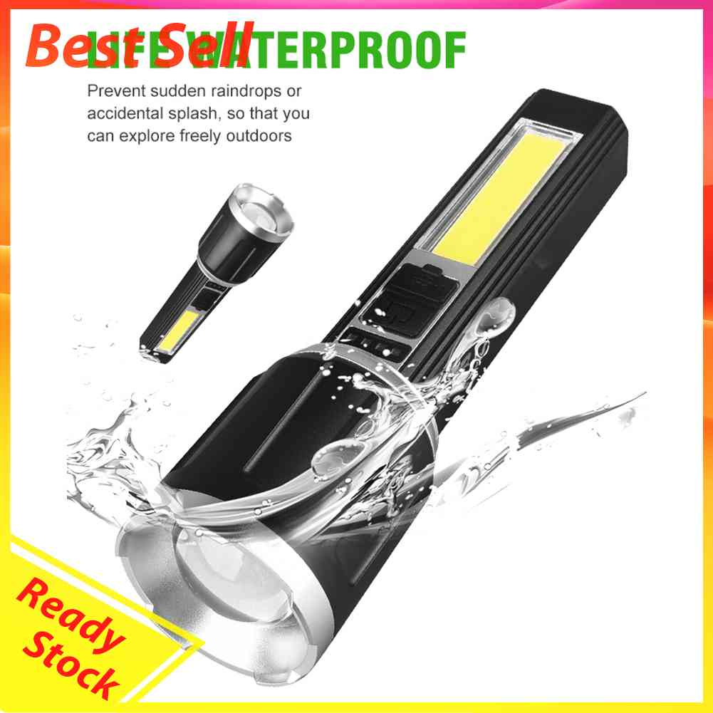 Lampu Senter LED USB Rechargeable Untuk Outdoor / Hiking / Camping / Darurat