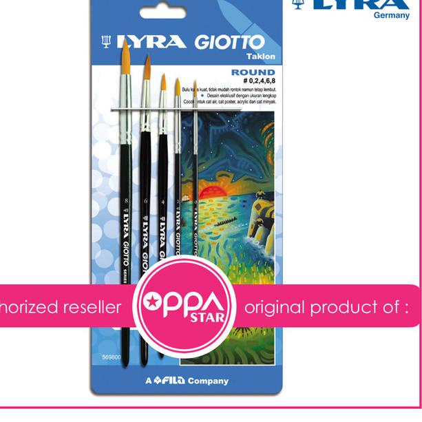 

Lyra Brush Art Round Set 5 Pcs Kuas Original