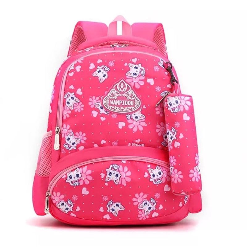 Tas Sekolah anak Perempuan Tk-Sd Tas Ransel 2 in 1 Tas Ransel Gendong Murah Tas Populer Tas Motif Sablon New arrival